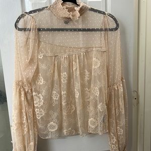 F21 lace long sleeve top